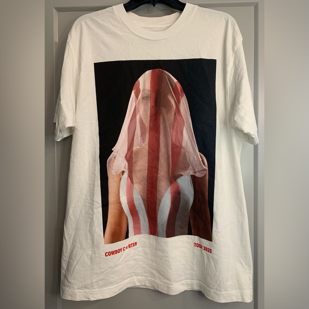 New Beyoncé Cowboy Carter Tour 2025 Reclamation T-Shirt White Size Medium